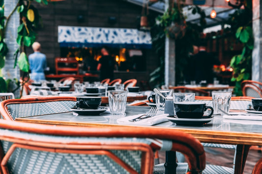 The exterior of a London cafe